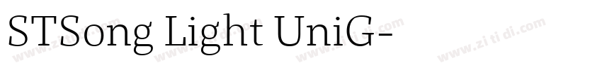 STSong Light UniG字体转换